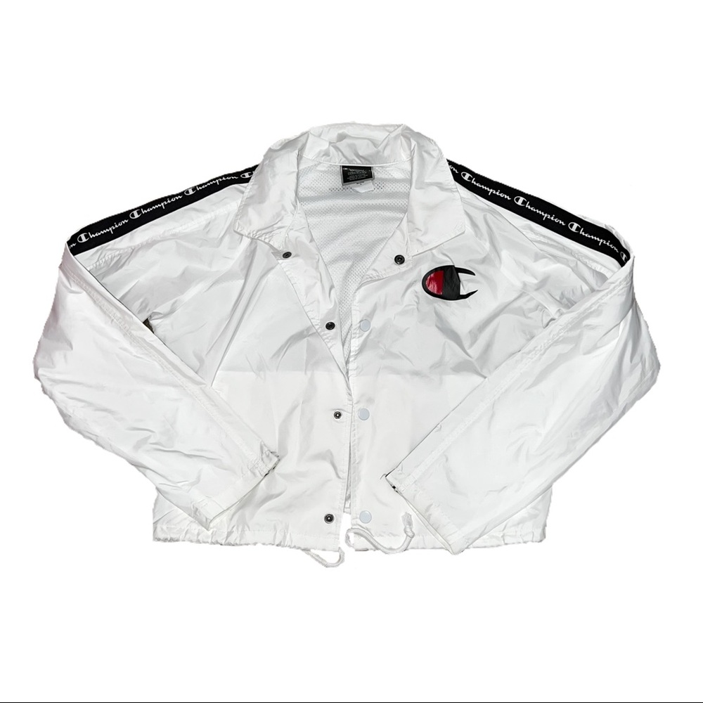 champion cropped windbreaker !!